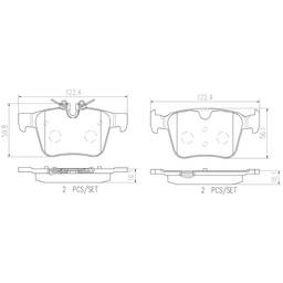 Jaguar Land Rover Brakes Kit - Pads Rear (Ceramic) - Brembo P86029N